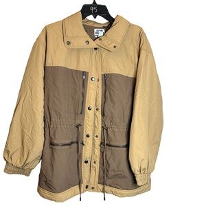 Future Collective Jacket Womens M Two Toned Green Quilted Puffer Streetwear‎ Y2K